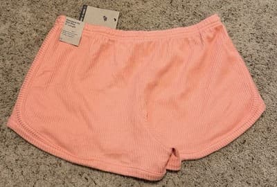 NWT Nike Sportswear Chill Waffle Women's Mid-Rise Shorts Size: XL Color: Apricot - Thumbnail 2