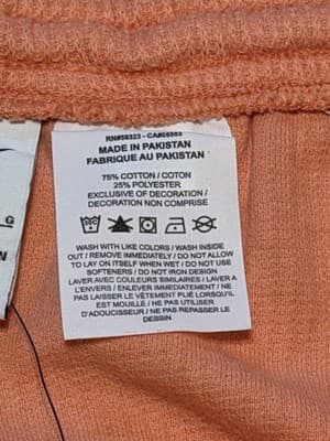 NWT Nike Sportswear Chill Waffle Women's Mid-Rise Shorts Size: XL Color: Apricot - Thumbnail 7