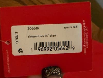 Spanx Women's AirEssentials Drawstring 14" Skort Size: 1X Color: Spanx Red NWT - Thumbnail 3