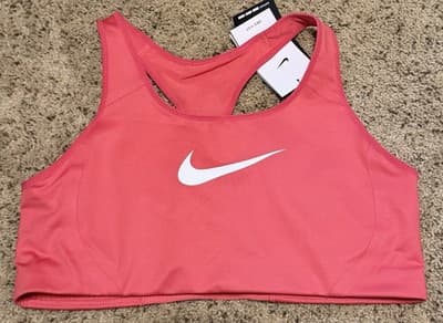 NWT Nike Victory Shape Women's High Support Sports Bra Aster Pink/White