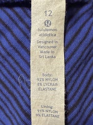 Lululemon Swiftly Tech Shirt Women's Black/Blue Long Sleeve Top Run Strech 12 - Thumbnail 5