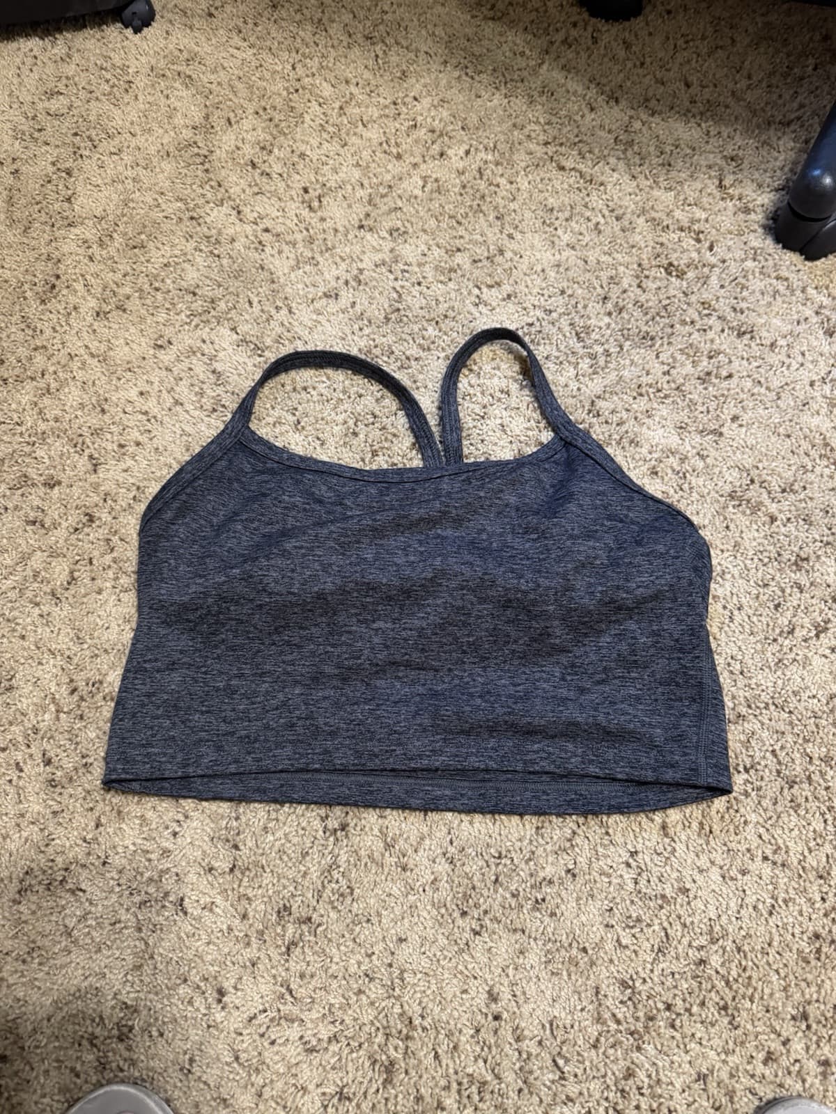 Offline by Aerie Sports Bra W/racerback Size XL Dark Grey Color