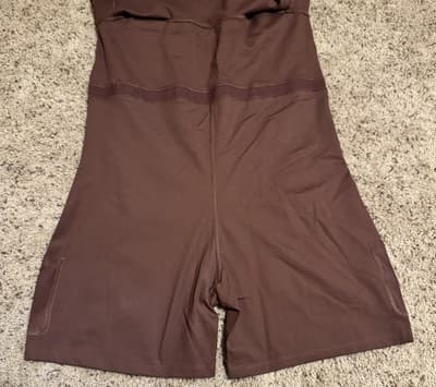 Girlfriend Collective Romper Dress With Shorts And Pockets Size XXXL Brown - Thumbnail 2