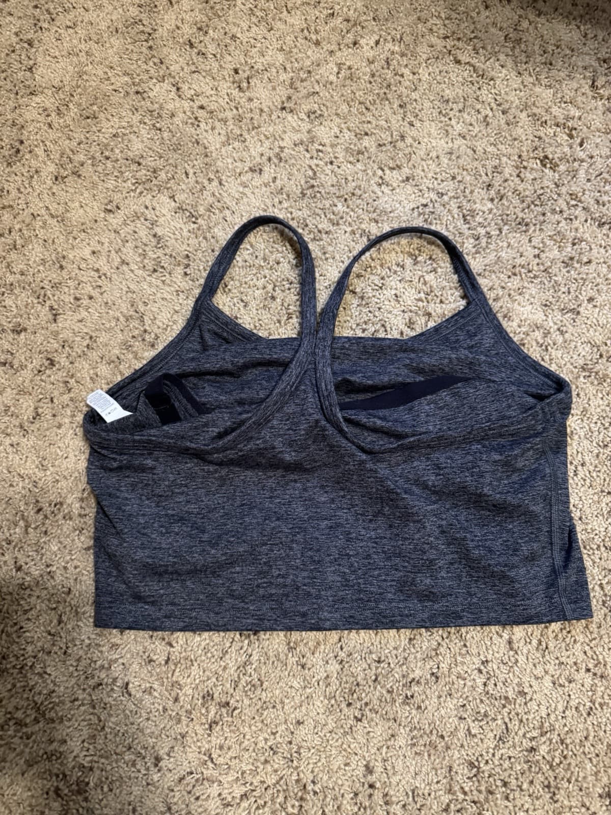 Offline by Aerie Sports Bra W/racerback Size XL Dark Grey Color - Thumbnail 2