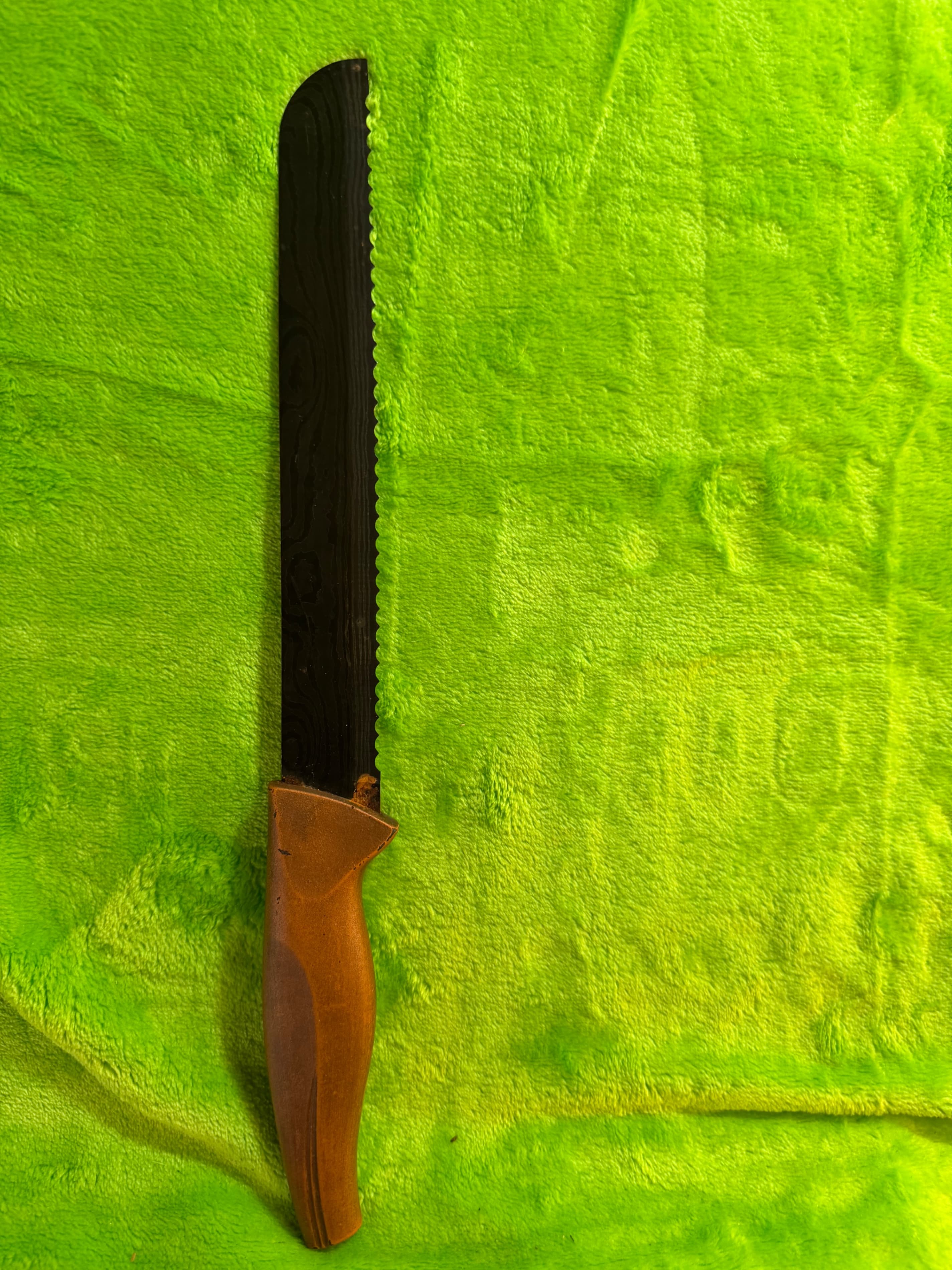 Wanbosi Serrated Bread Knife with Wooden Handle - Thumbnail 2