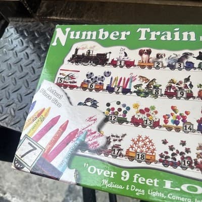 Melissa & Doug Number Train floor puzzle early home school - Image 1