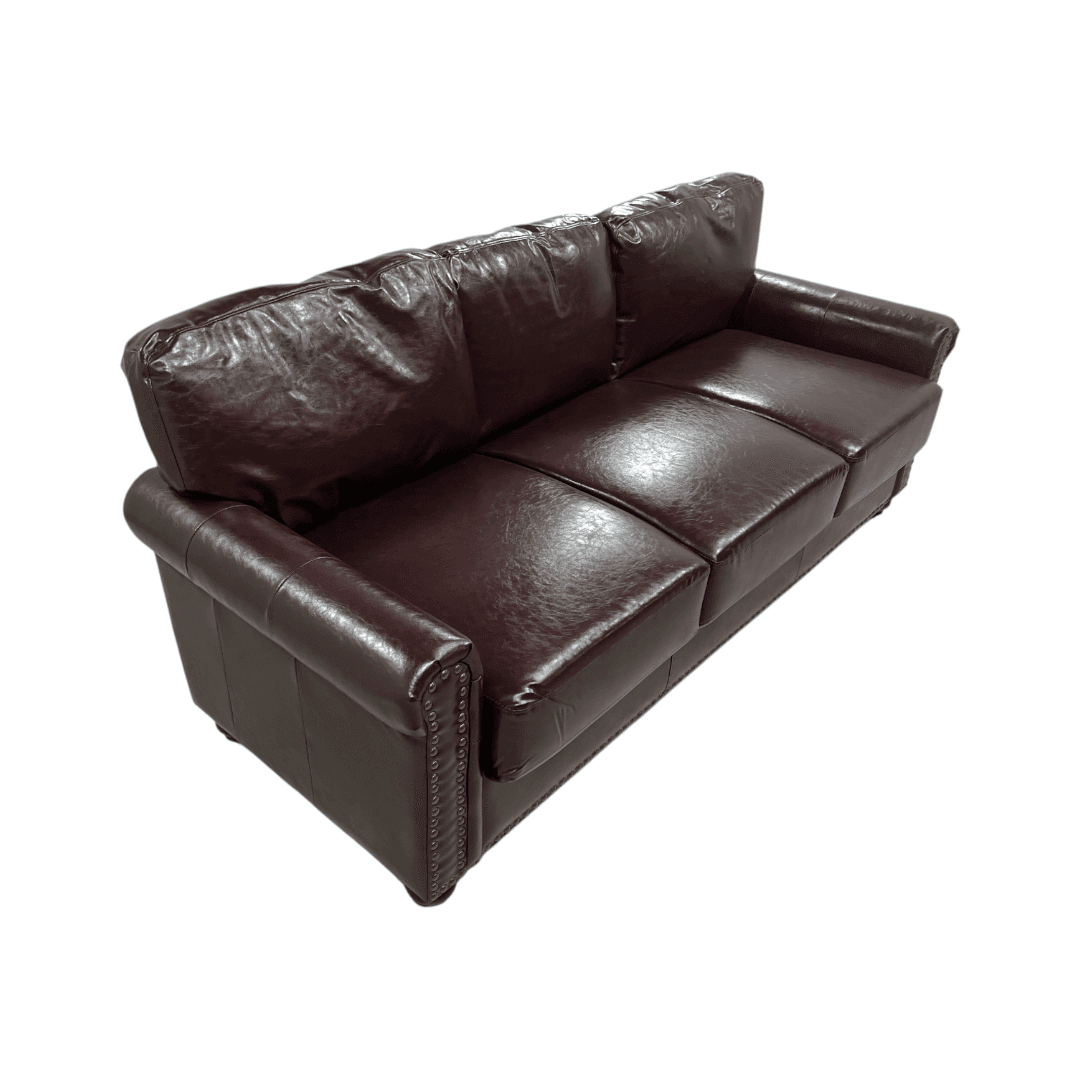Charlton Home Denardo Faux Leather Rolled Arm Sofa with Storage - Thumbnail 8