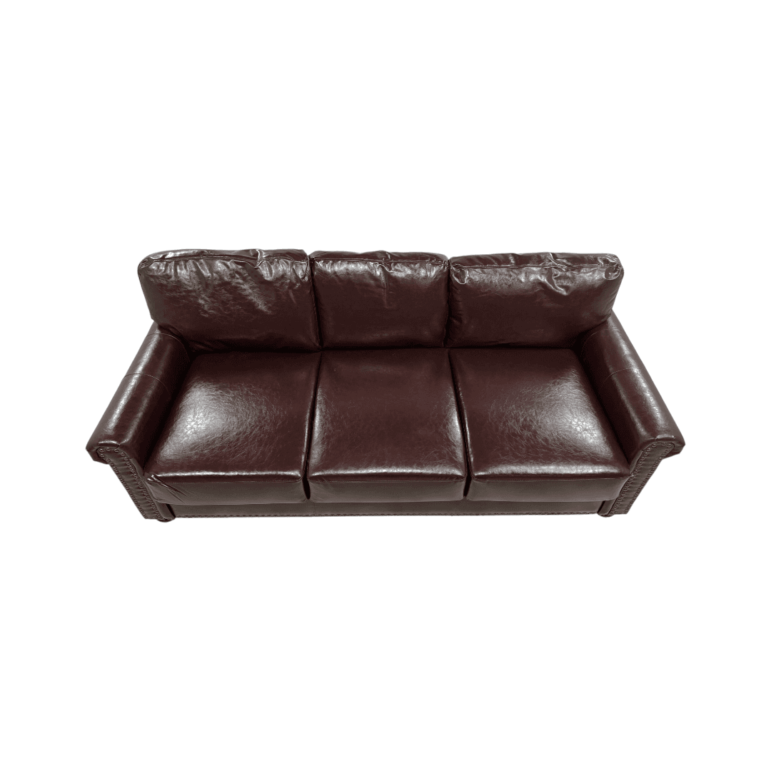 Charlton Home Denardo Faux Leather Rolled Arm Sofa with Storage - Thumbnail 11