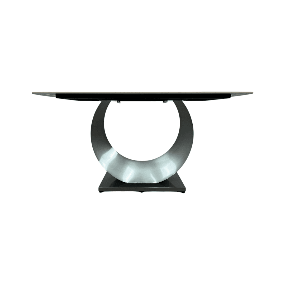 Orren Ellis Modern Sintered Stone Dining Table with Pedestal Base - Thumbnail 2