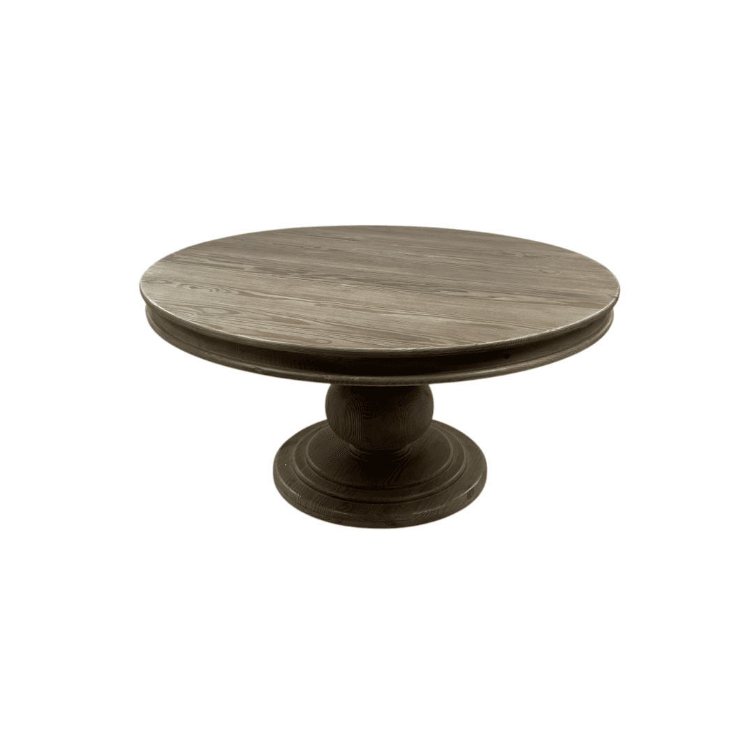 Classic Home Beatriz Round Pine Wood Dining Table - Thumbnail 2