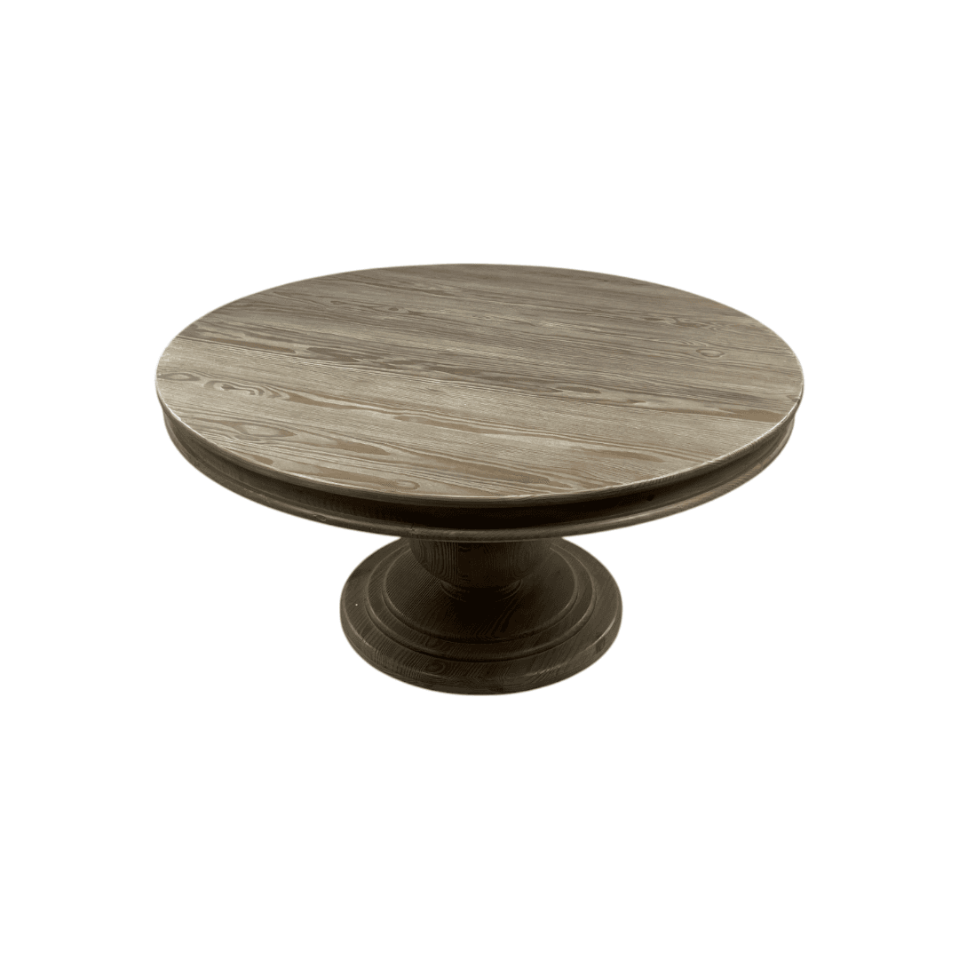 Classic Home Beatriz Round Pine Wood Dining Table - Thumbnail 3