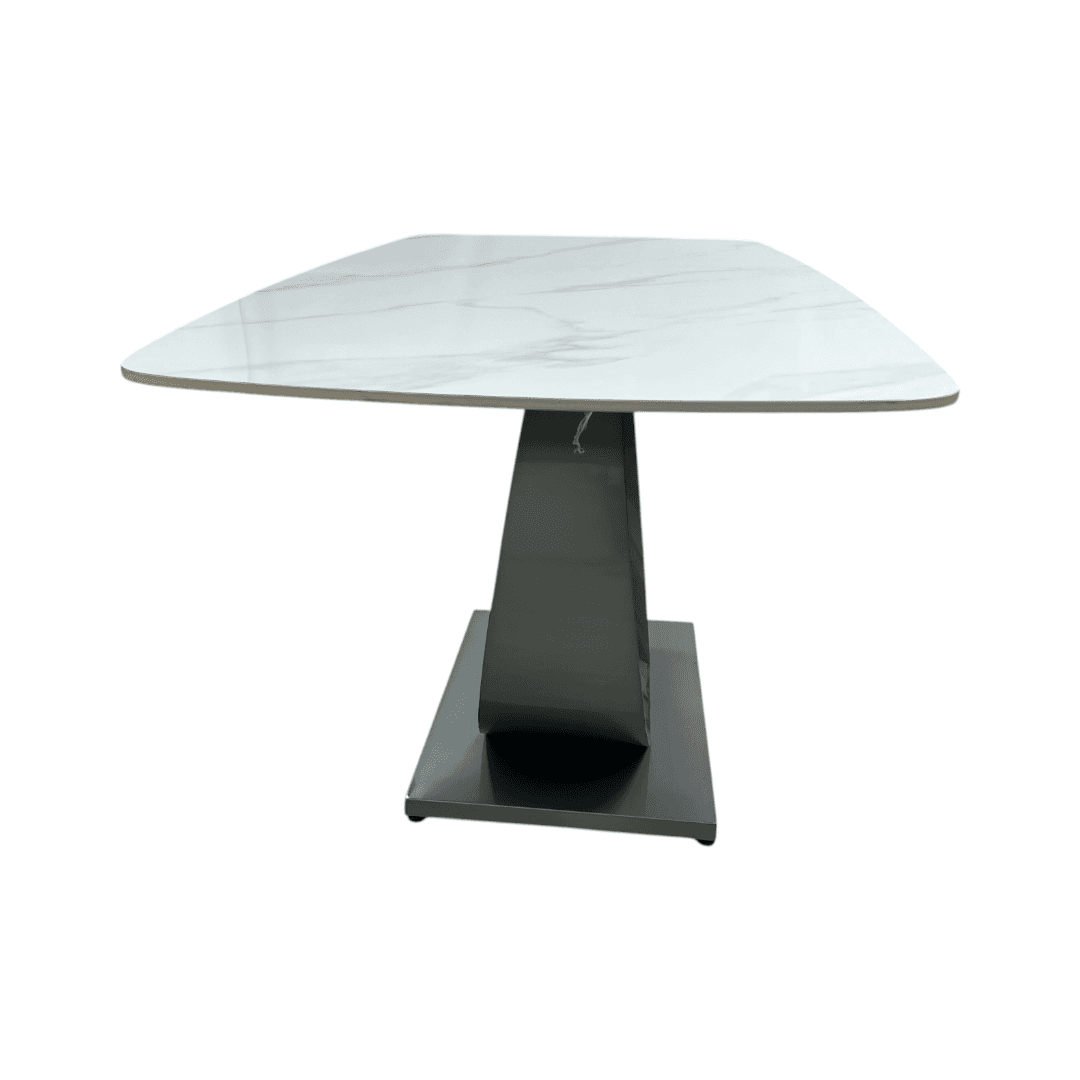 Orren Ellis Modern Sintered Stone Dining Table with Pedestal Base - Thumbnail 12