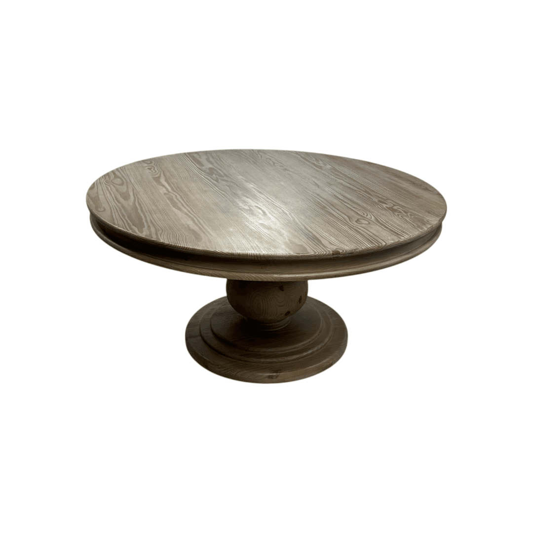Classic Home Beatriz Round Pine Wood Dining Table - Thumbnail 5