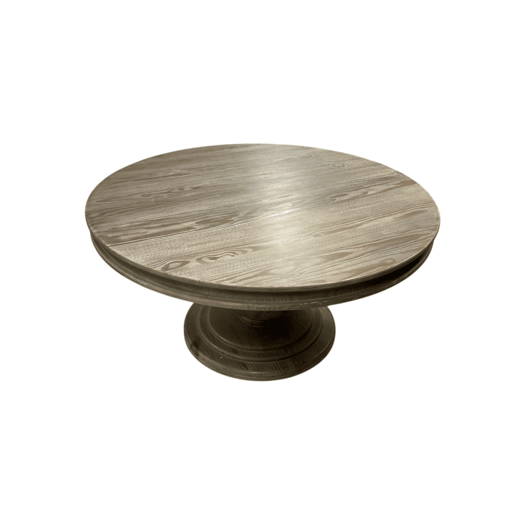Classic Home Beatriz Round Pine Wood Dining Table - Thumbnail 9