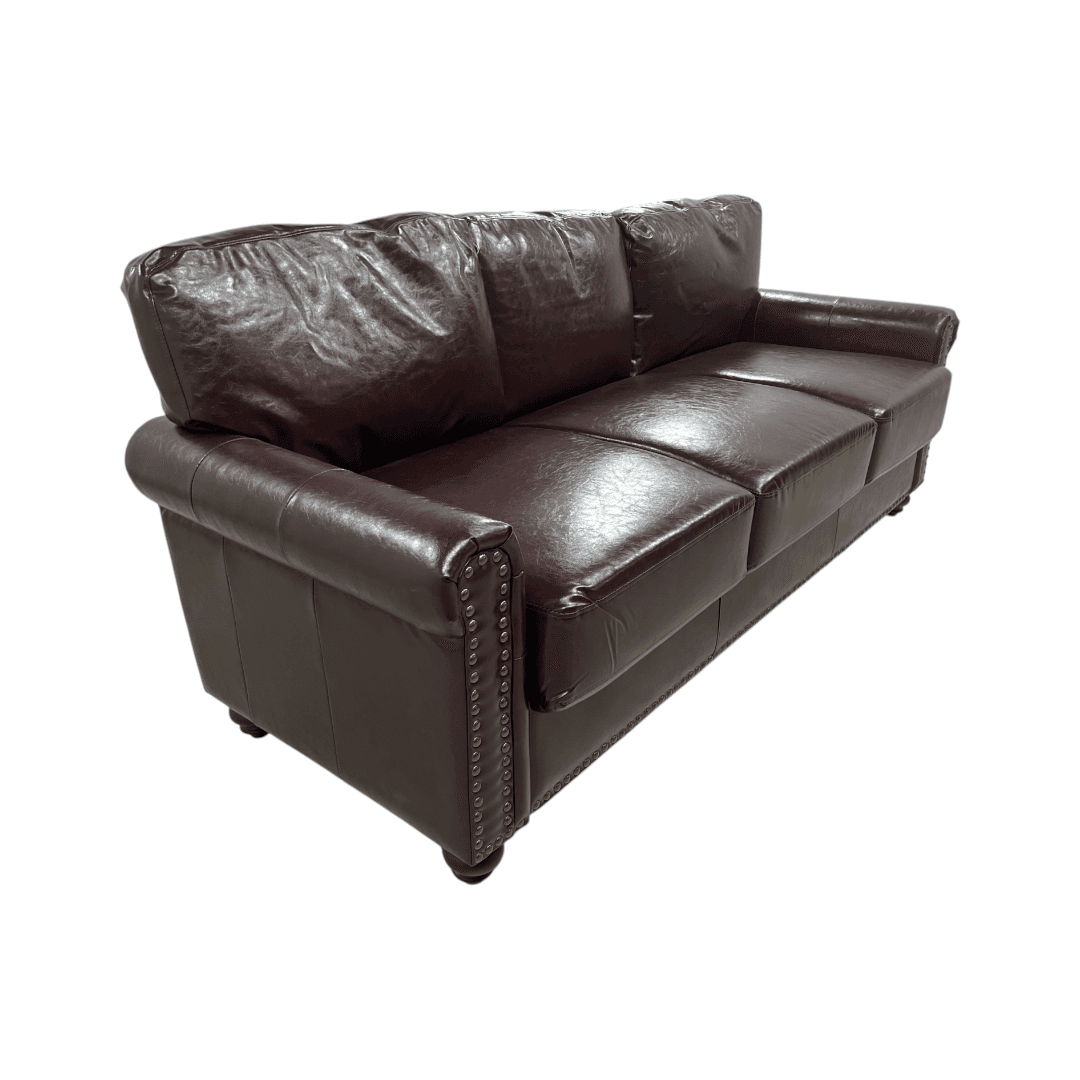 Charlton Home Denardo Faux Leather Rolled Arm Sofa with Storage - Thumbnail 10