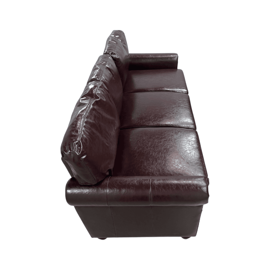 Charlton Home Denardo Faux Leather Rolled Arm Sofa with Storage - Thumbnail 14