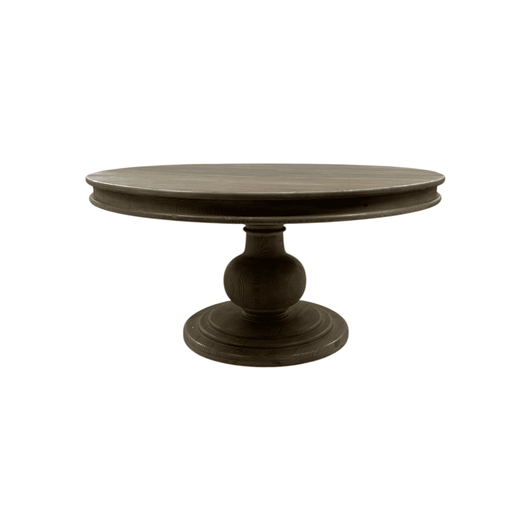 Classic Home Beatriz Round Pine Wood Dining Table - Thumbnail 4