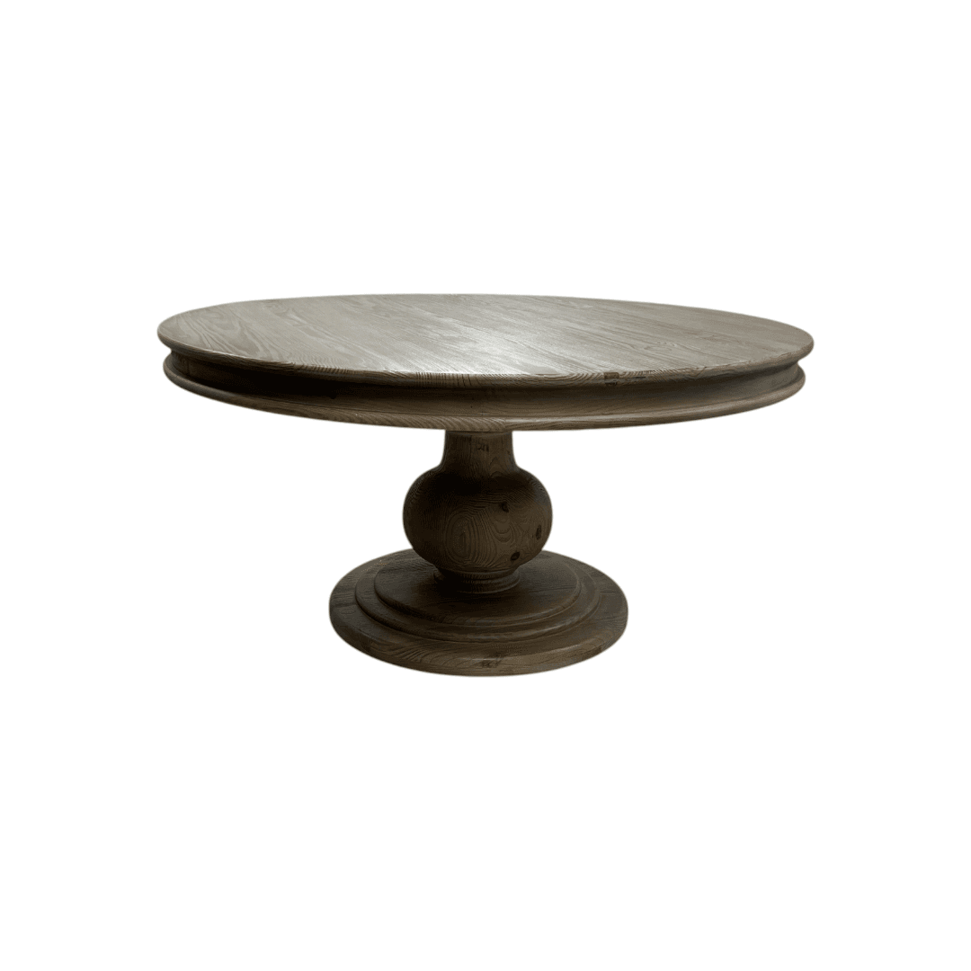 Classic Home Beatriz Round Pine Wood Dining Table - Thumbnail 7