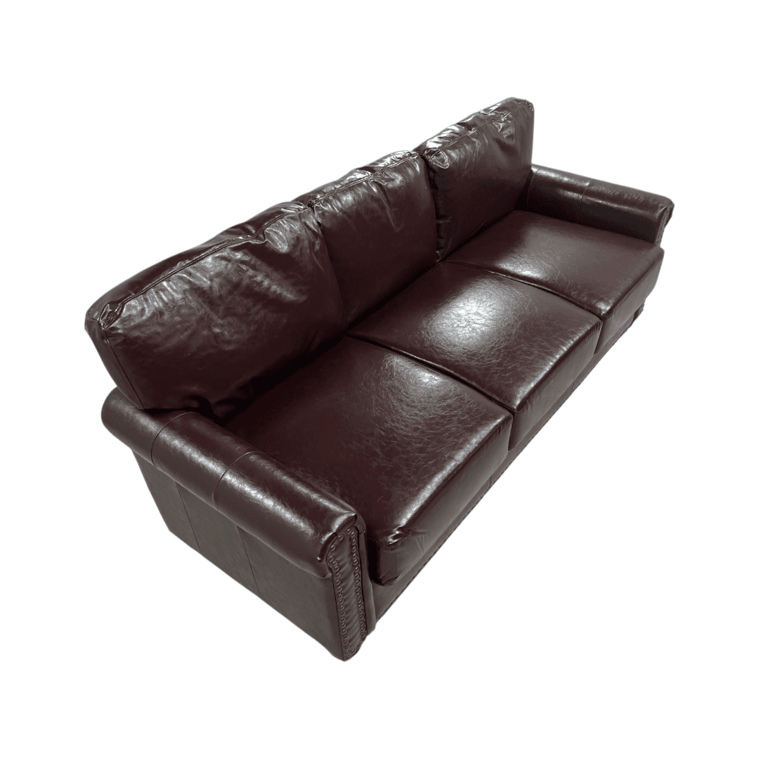 Charlton Home Denardo Faux Leather Rolled Arm Sofa with Storage - Thumbnail 9