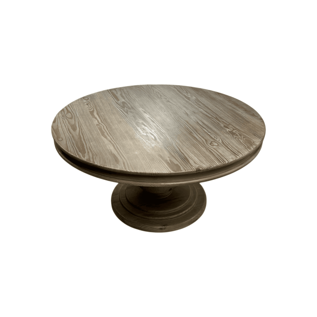 Classic Home Beatriz Round Pine Wood Dining Table - Thumbnail 6