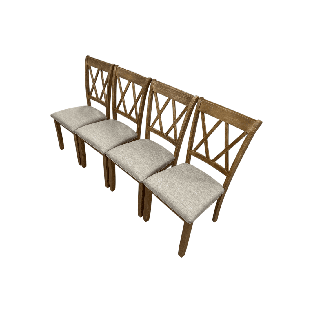 Lark Manor Tamika Enna Morden Farmhouse Wood Trestle Dining Set - Thumbnail 14