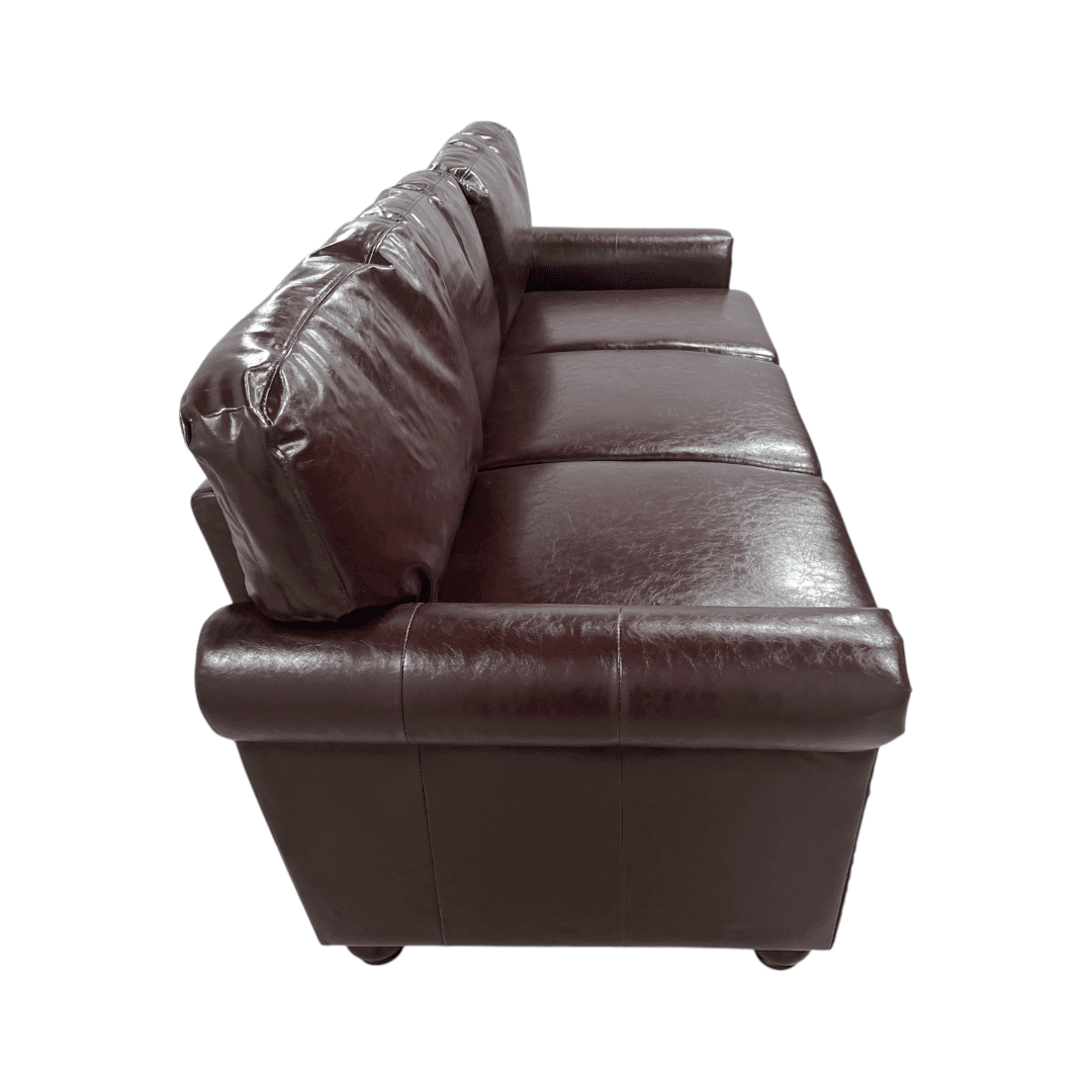 Charlton Home Denardo Faux Leather Rolled Arm Sofa with Storage - Thumbnail 15