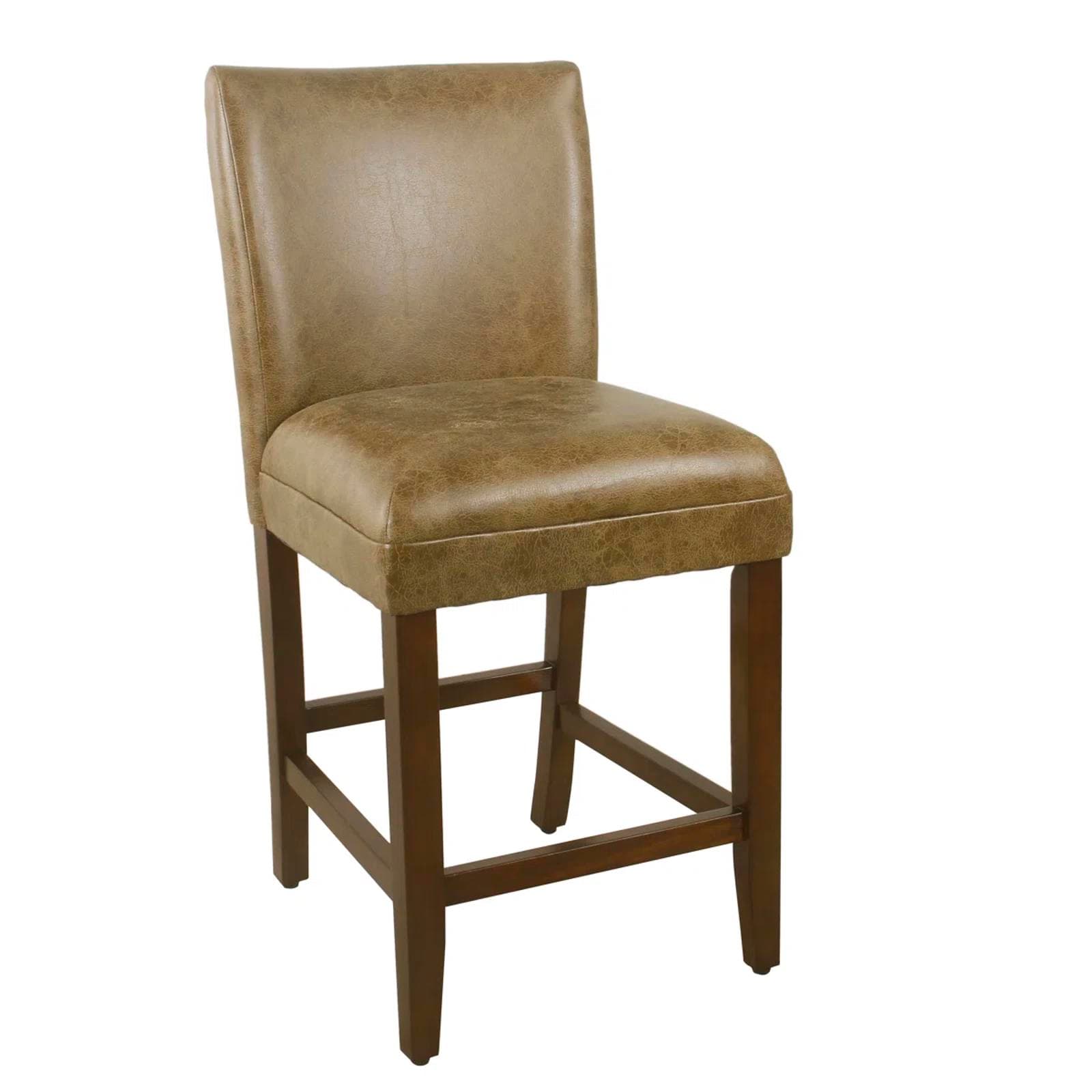 Taib Faux Leather Upholstered Counter Stool, Brown, Like New - Image 1