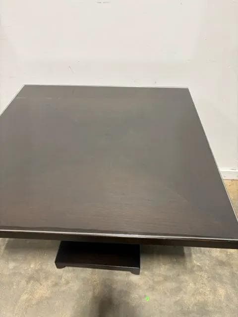 Donghia Dark Wood Square Pedestal Dining Table - Thumbnail 3