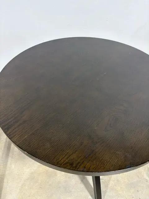 West Elm Round Dark Wood Tripod Leg Accent Table - Thumbnail 2