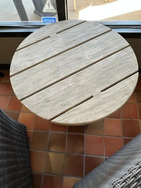 Summer Classic Round Outdoor End Table - Thumbnail 2