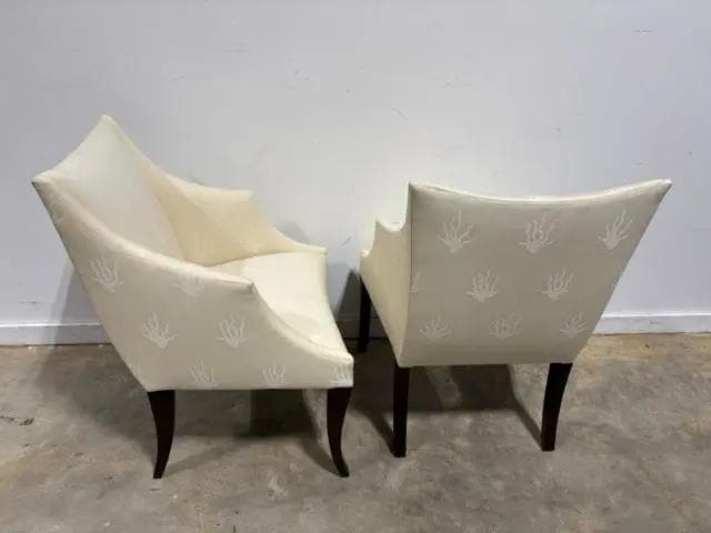 Set Of 4 Donghia Cream Upholstered Dining Chairs - Thumbnail 2