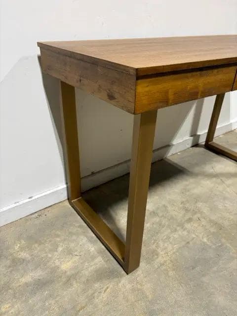 World Market Sloan Desk with Carmel Wood & Gold Legs - Thumbnail 2