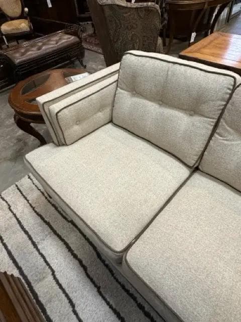 Michael Weiss by Vanguard Furniture Upholstered 3 Cushion Sofa with Nailheads - Thumbnail 5