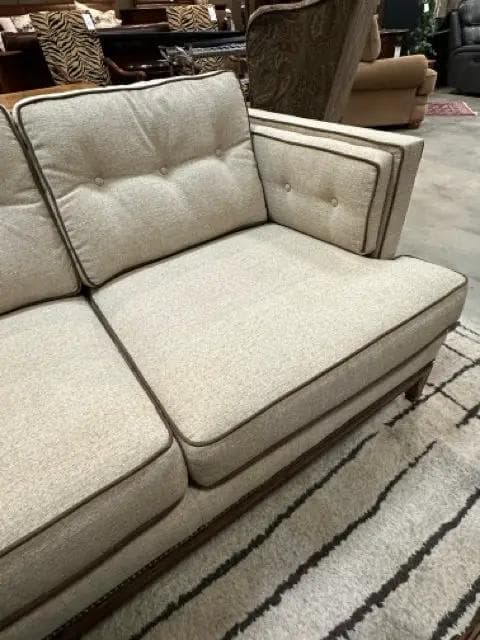 Michael Weiss by Vanguard Furniture Upholstered 3 Cushion Sofa with Nailheads - Thumbnail 4