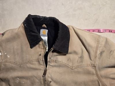 Vintage Carhartt J14 BRN Santa Fe Jacket Brown Duck Canvas Quilt Lined XL - Thumbnail 15