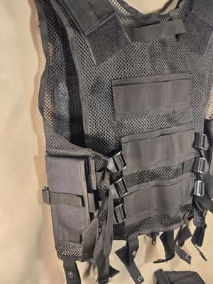 Galls Tactical Mesh Vest, Carrier & Duty Belt Bundle - Black - Security/Airsoft - Thumbnail 3