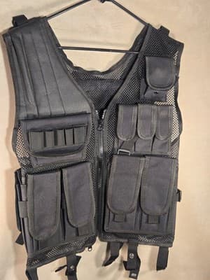 Galls Tactical Mesh Vest, Carrier & Duty Belt Bundle - Black - Security/Airsoft - Image 1