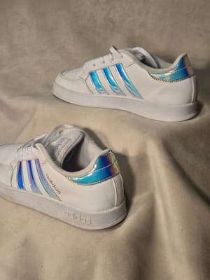 Adidas Grand Court Low US size 5 White/Irridecent - Thumbnail 4