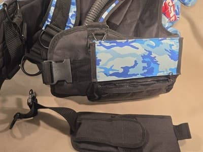 ​Vintage Snags BCD Blue Camo + SCBA Storage Bag - AS-IS REPAIR - ANDI/SSA Scuba - Thumbnail 8