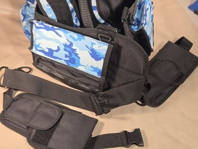 ​Vintage Snags BCD Blue Camo + SCBA Storage Bag - AS-IS REPAIR - ANDI/SSA Scuba - Thumbnail 9