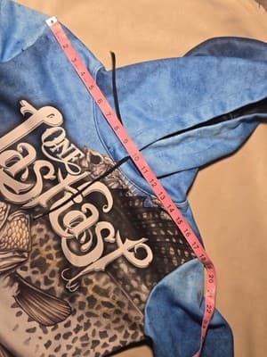 One Last Cast Papermouth Predator Fishing Hoodie Large Crappie Water Resistant - Thumbnail 5