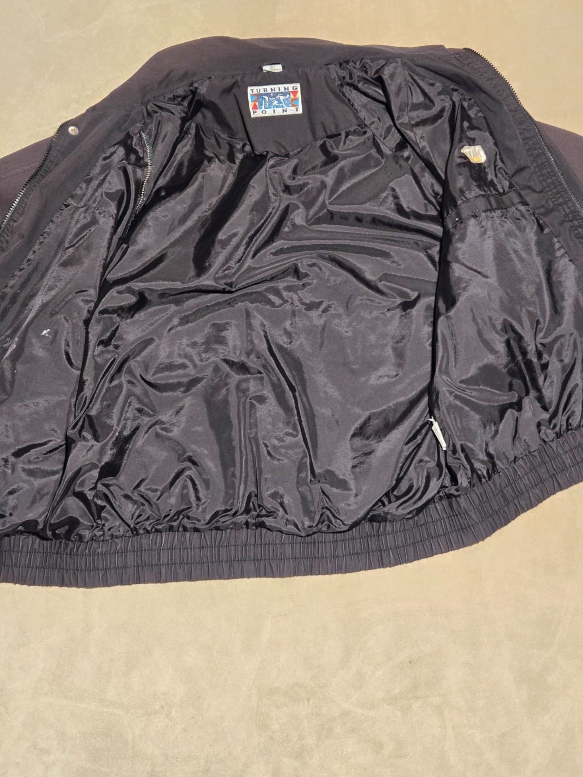 Vtg Caterpillar CAT Turning Point Work Jacket Men's XL Black Windbreaker - Thumbnail 4