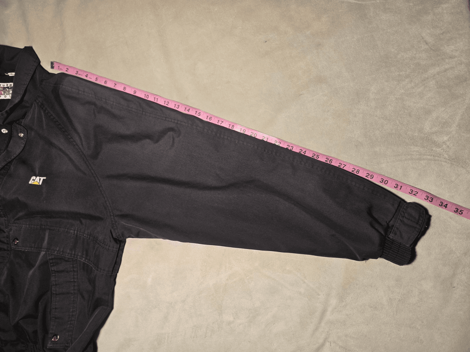 Vtg Caterpillar CAT Turning Point Work Jacket Men's XL Black Windbreaker - Thumbnail 6