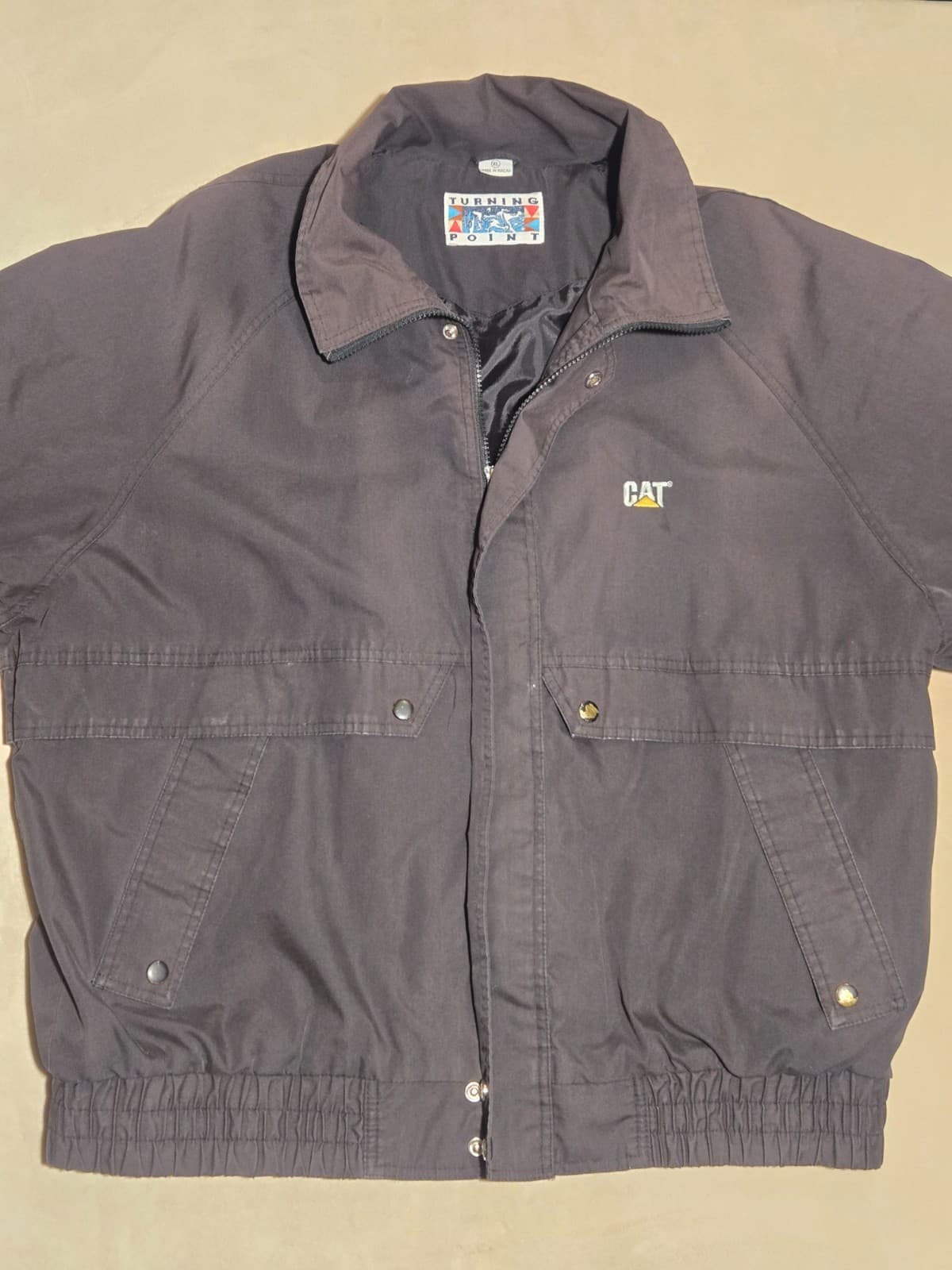 Vtg Caterpillar CAT Turning Point Work Jacket Men's XL Black Windbreaker - Thumbnail 3