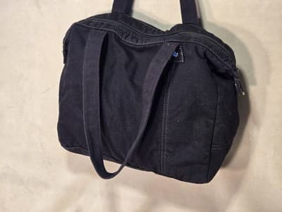 Thirsty-One Women's Black Cotton Shoulder Straps Jeans Shoulder Bag One Size - Thumbnail 4