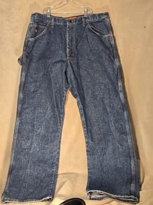 Wrangler Riggs FR Carpenter Jeans Mens 38x34 Indigo Blue Flame Resistant FR3W020 - Thumbnail 2