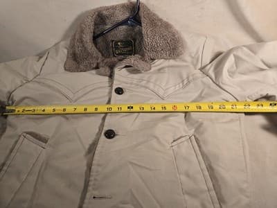 Vtg 70s Westwind Rancher Jacket Mens XL Western Cowboy Sherpa Lined Tan USA Made - Thumbnail 9