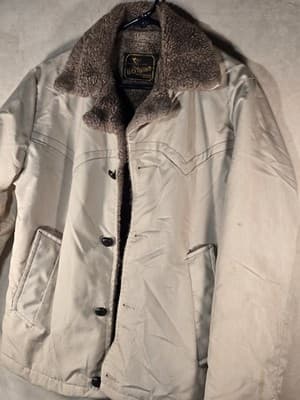 Vtg 70s Westwind Rancher Jacket Mens XL Western Cowboy Sherpa Lined Tan USA Made - Thumbnail 2