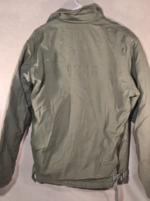Vintage 1985 USN A-2 Deck Jacket Stenciled US Navy Military Coat Large 42-44 USA - Thumbnail 10