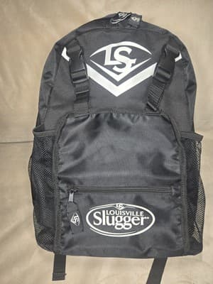 LOUISVILLE SLUGGER 14x16 BACKPACK BLACK GRAY in EUC - Image 1